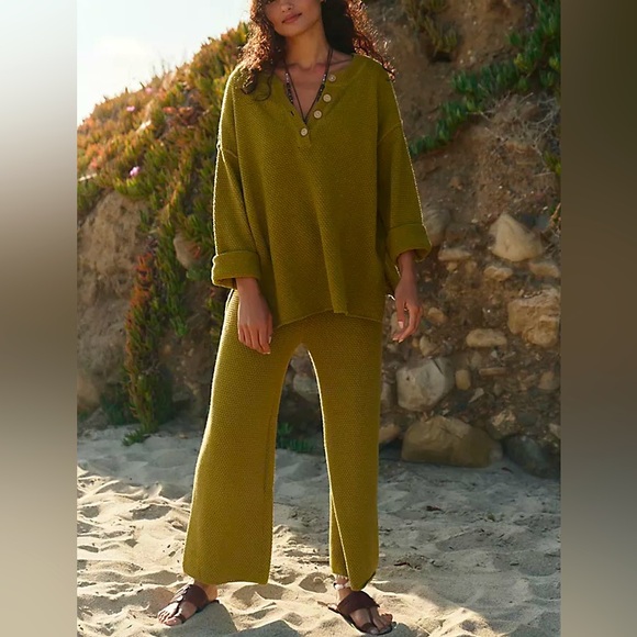 Free People Other - Free People Hailee Sweater Set - Kelp